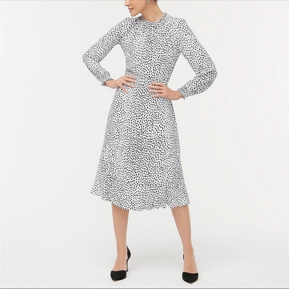 NWT J. Crew Factory Ruffle-Neck Peasant Dress, sz. 4